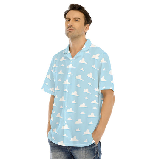 Andy’s Room Clouds - Men's Hawaiian Button Up Shirt