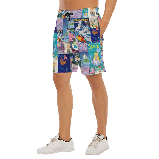 Vintage Fantasy Ride Posters - Men’s Pocket Beach Shorts