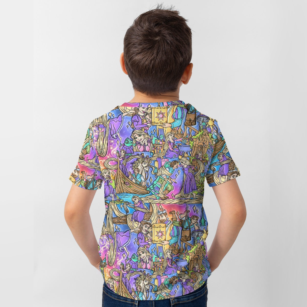 Golden Hair Storybook Scenes - Kid’s Short Sleeve T-Shirt