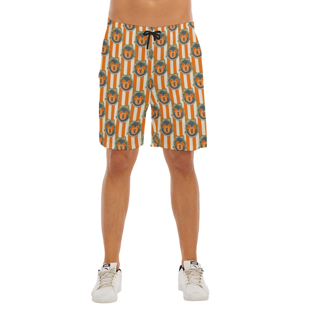 Pumpkin Cameo Stripes - Men’s Pocket Beach Shorts