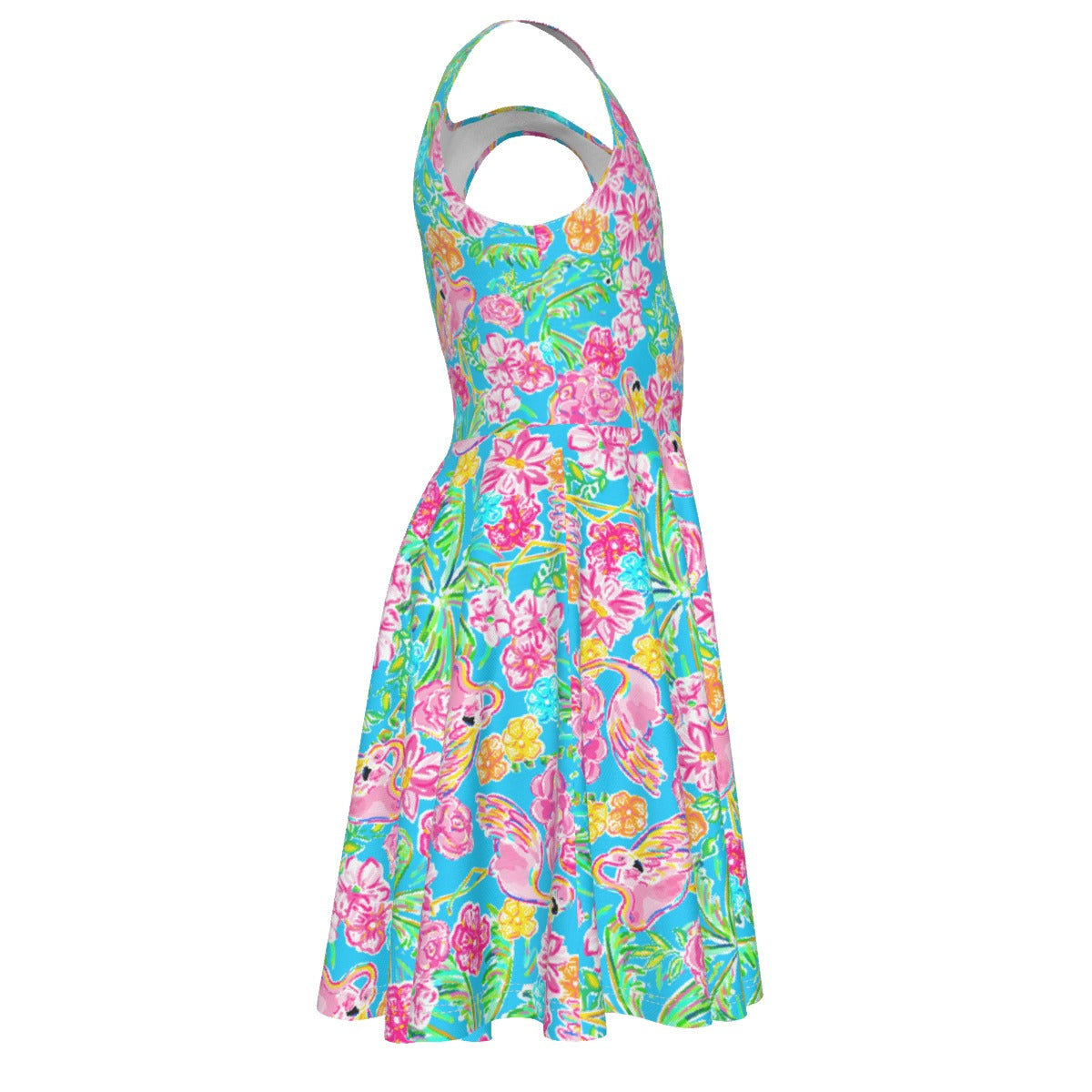 Flamingo Fiesta - Kid's Sleeveless Skater Dress