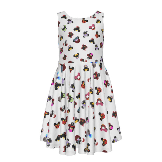 Wicked Mouse Ears- Kid's Sleeveless Skater Dress