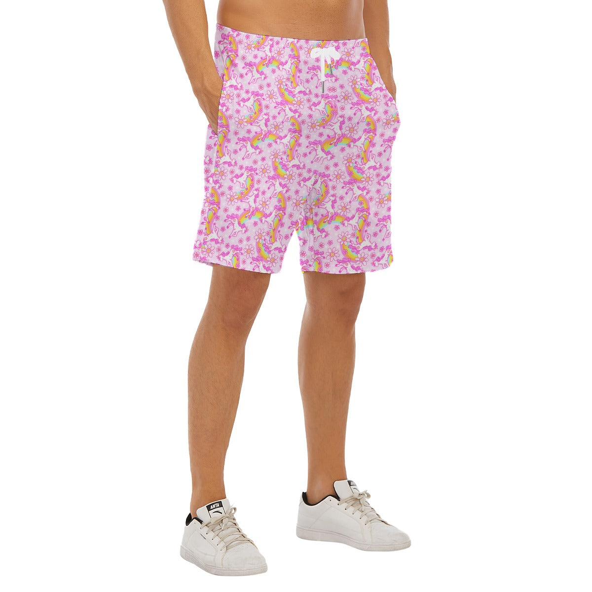 Unicorn Rainbows - Men’s Pocket Beach Shorts