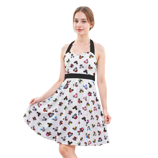 Wicked Mouse Ears - Women's Halter Vintage Pocket Dress