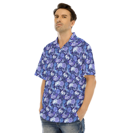 Fairytale Florals - Cinderella Inspired - Men's Hawaiian Button Up Shirt