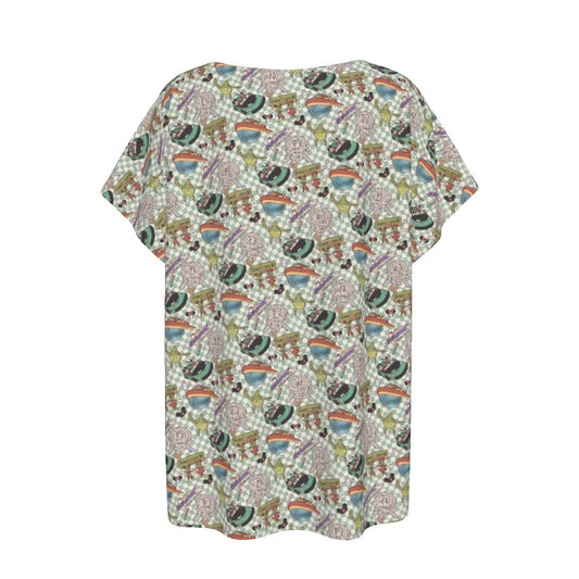 Hand Drawn EC - Women’s Relaxed Fit Scoop Tee