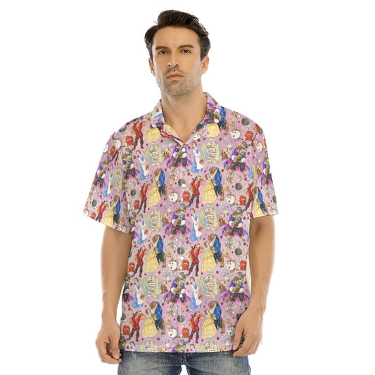 Enchanted Tale Sketch - Men's Hawaiian Button Up Shirt