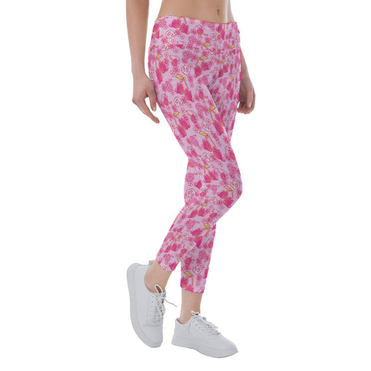 Fruitimals - Cherry Kittens - Women's Yoga Leggings