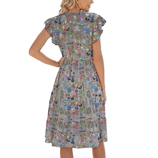 EC Around The World Experience - Women's Tiered Pocket Midi Dress