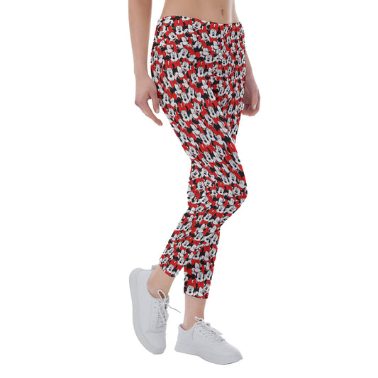 Many Faces of Minnie Mouse - Women's Yoga Leggings