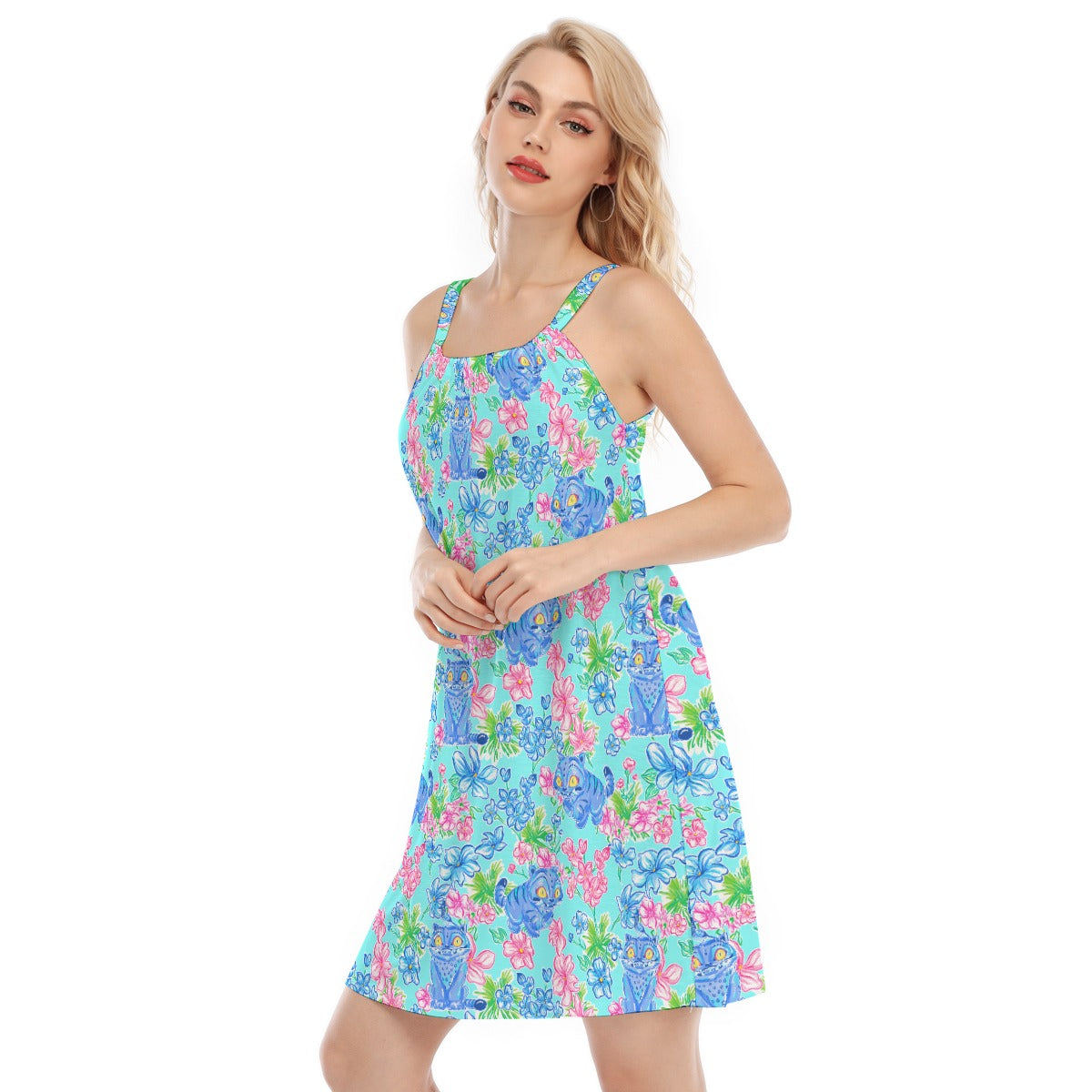 Derpy Tiger Blooms - Women’s Adjustable Sundress