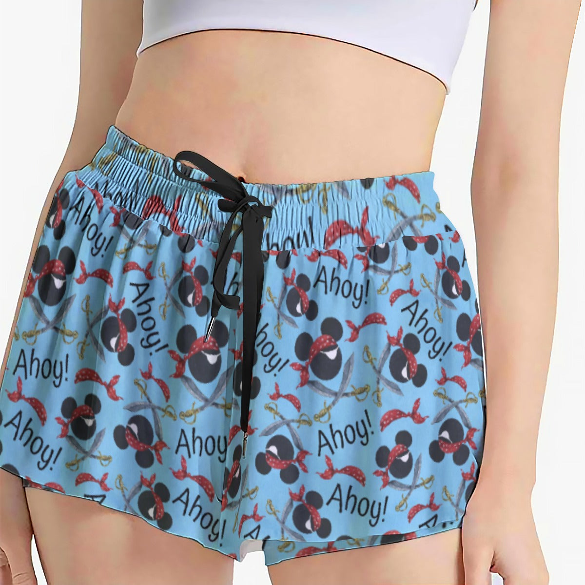 Pirate Mouse Ahoy! - Women's Flowy Pocket Shorts