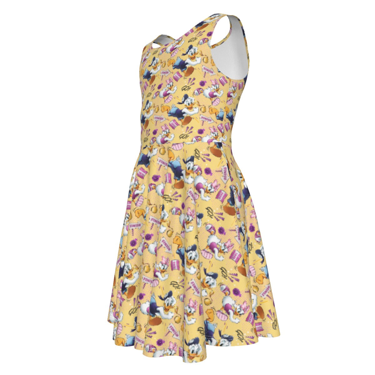 Feisty Marathon Match-Up - Kid's Sleeveless Skater Dress
