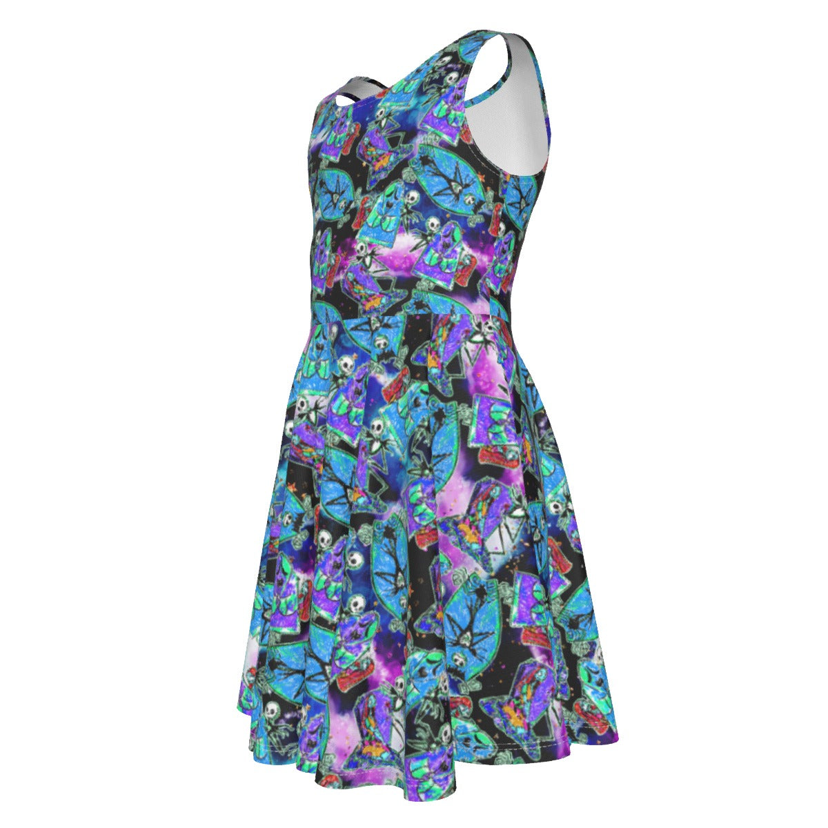 Haunting Romance Sketchched - Kid's Sleeveless Skater Dress
