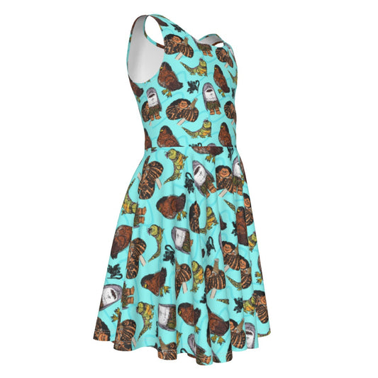 Shapeshifting Island Hero - Kid's Sleeveless Skater Dress