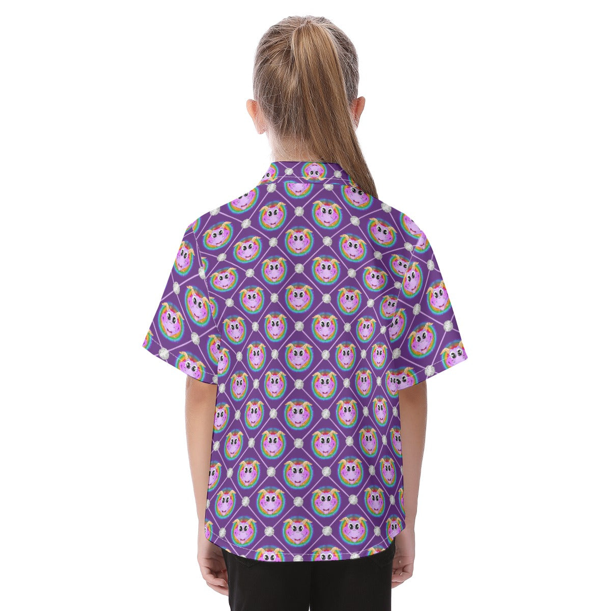 Geometric Figment - Kid's Hawaiian Button Up Shirt