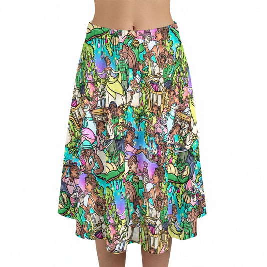 Bayou Princess Storybook Scenes - Women’s Pocket Midi Skirt