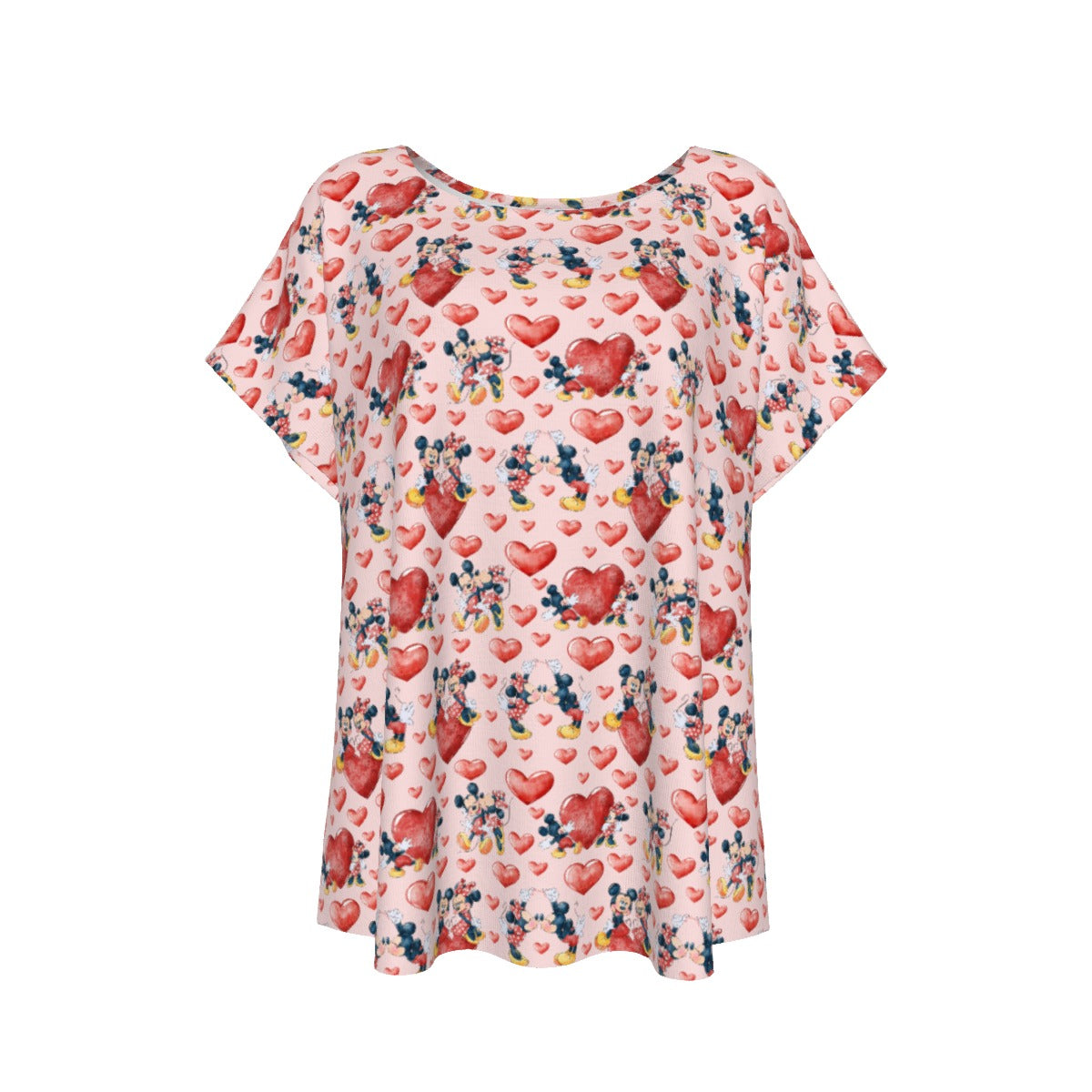Valentine Mouse Couplennie - Women’s Relaxed Fit Scoop Tee