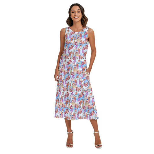 I Won't Say I'm In Love - Women’s Diagonal Pocket Midi Dress