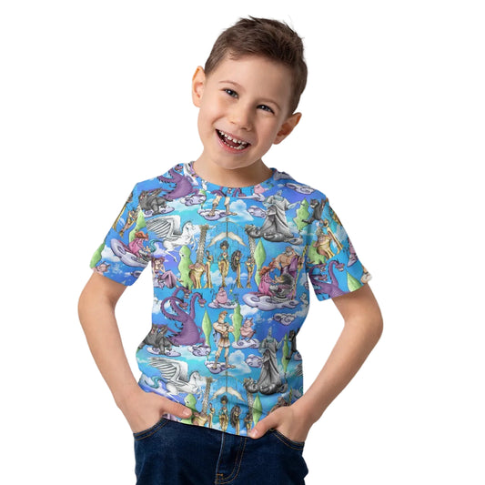 Mythic Hero Chaos Clouds - Kid’s Short Sleeve T-Shirt