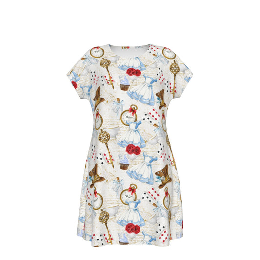 Curious Wonderland Icons - Women's T-Shirt Dress