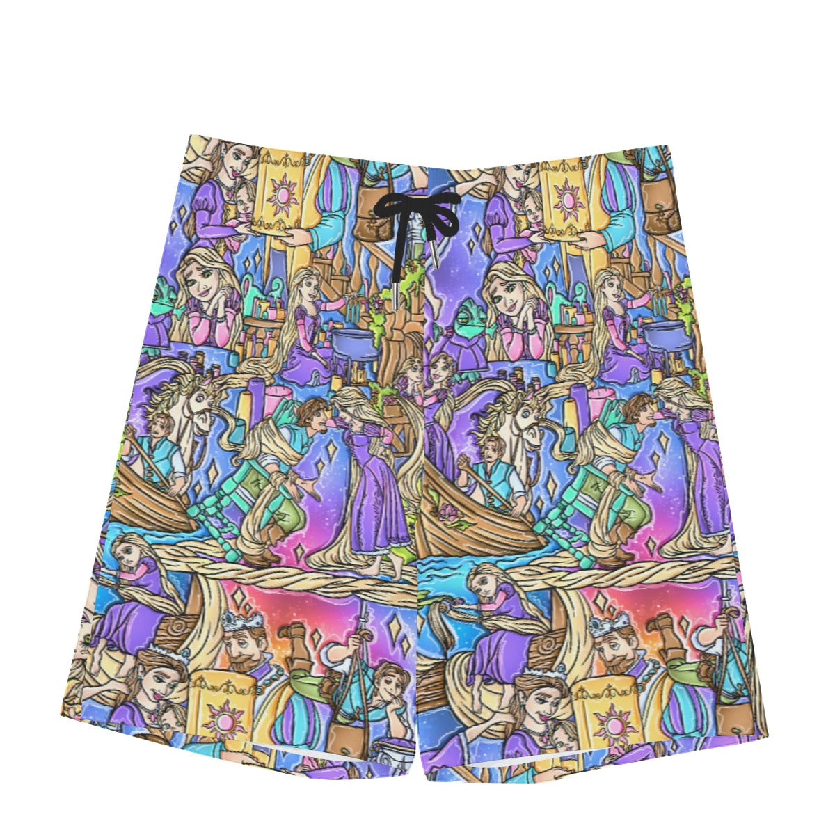 Golden Hair Storybook Scenes - Men’s Pocket Beach Shorts