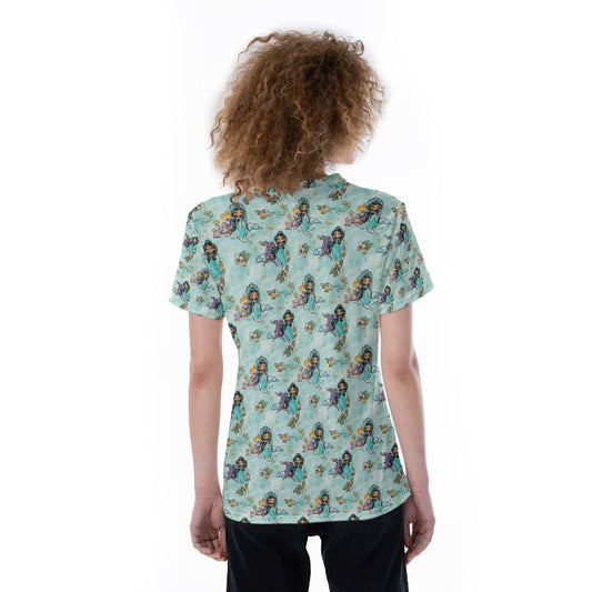 Whimsical Desert Princess - Women's Short Sleeve V-Neck T-Shirt