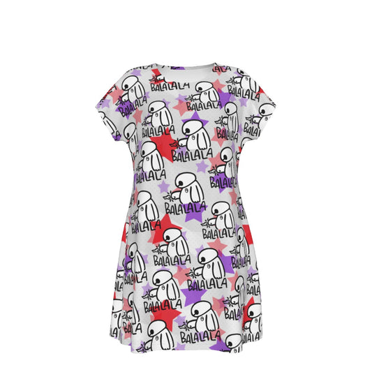 White Robot Balala - Women's T-Shirt Dress
