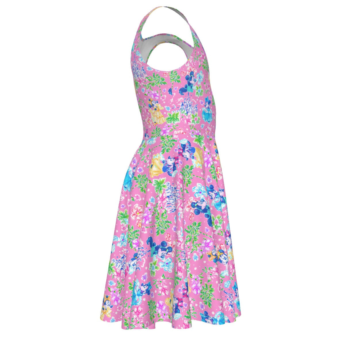 Princess Palm Party - Kid's Sleeveless Skater Dress