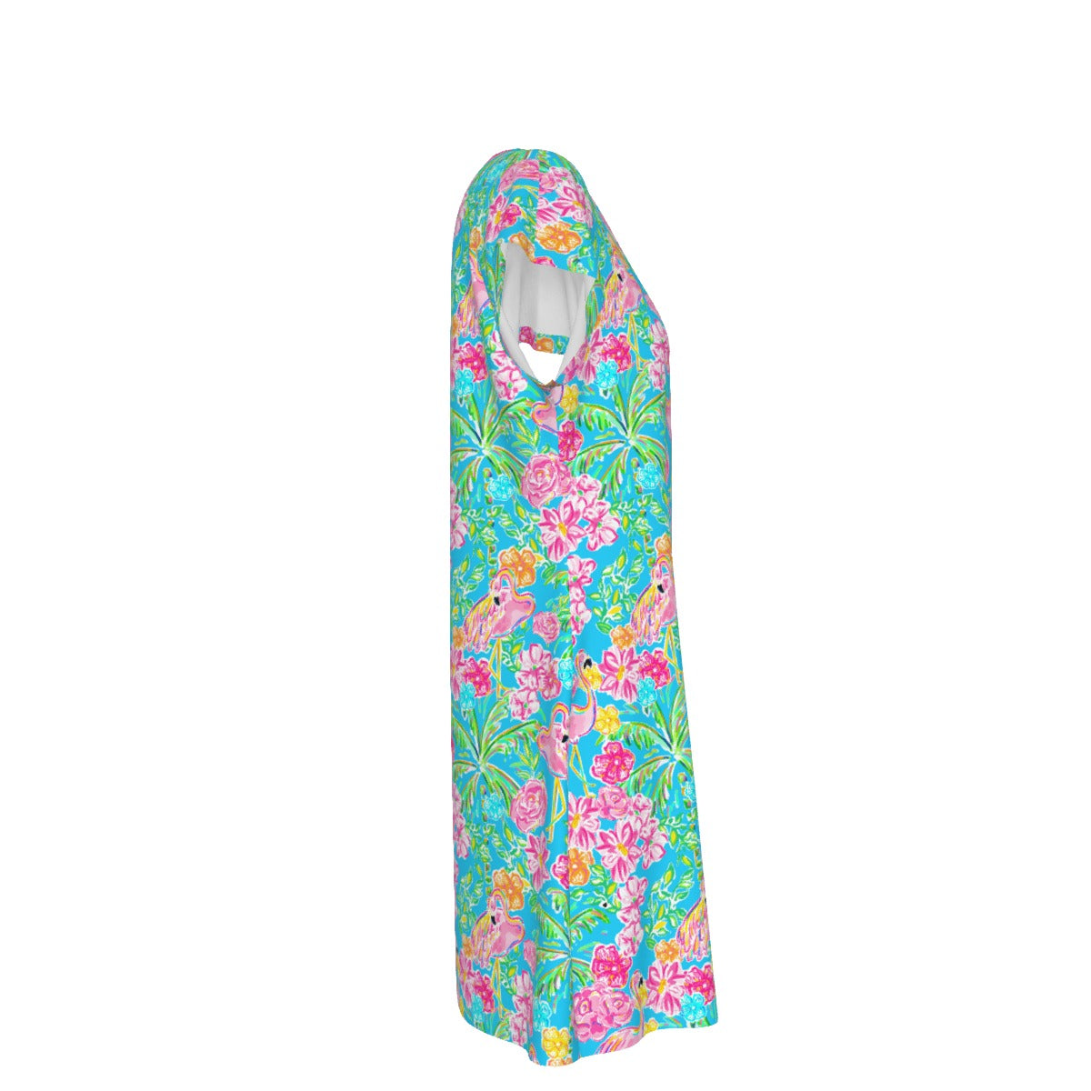 Flamingo Fiesta - Women's T-Shirt Dress