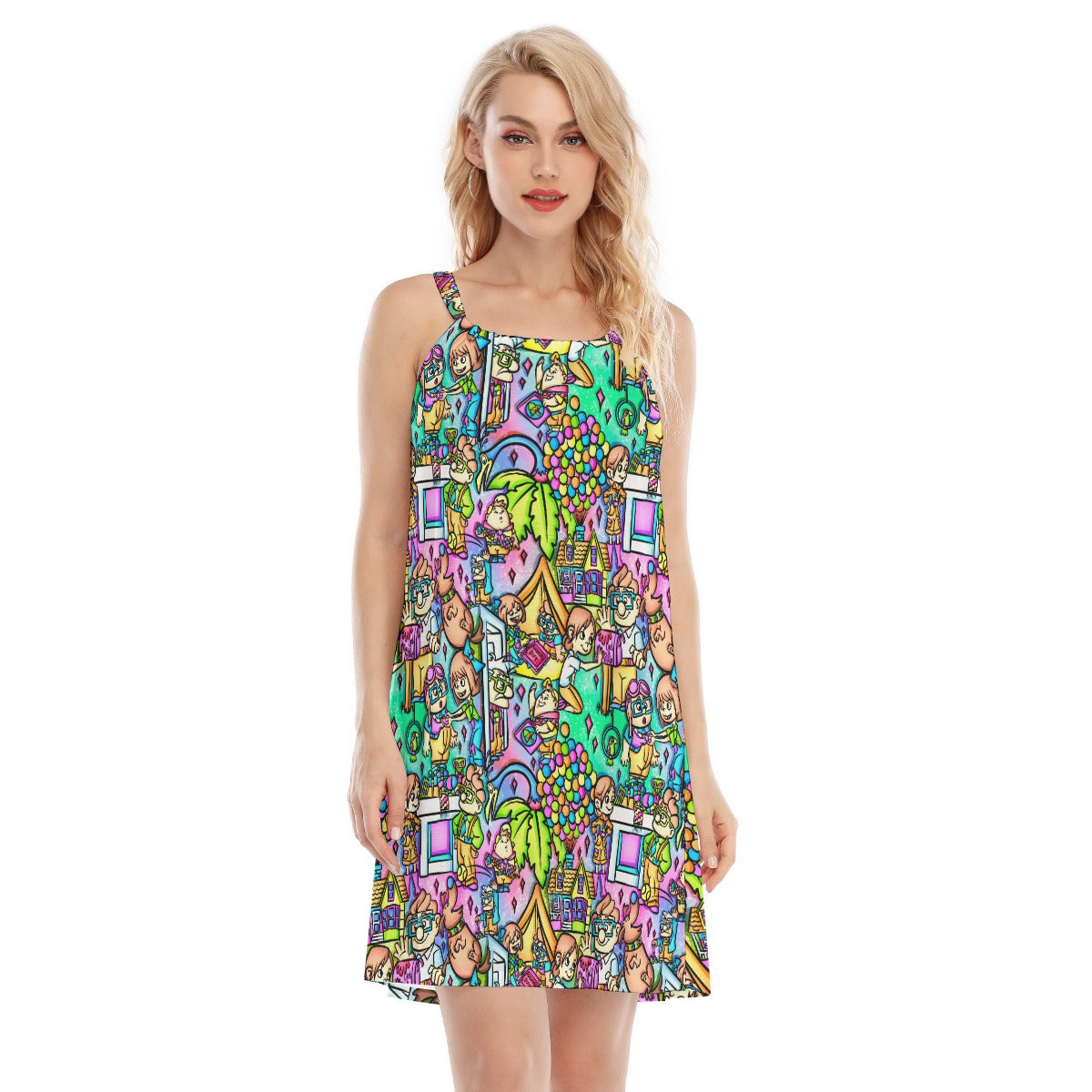 Balloon House Adventure Scenes - Women’s Adjustable Sundress