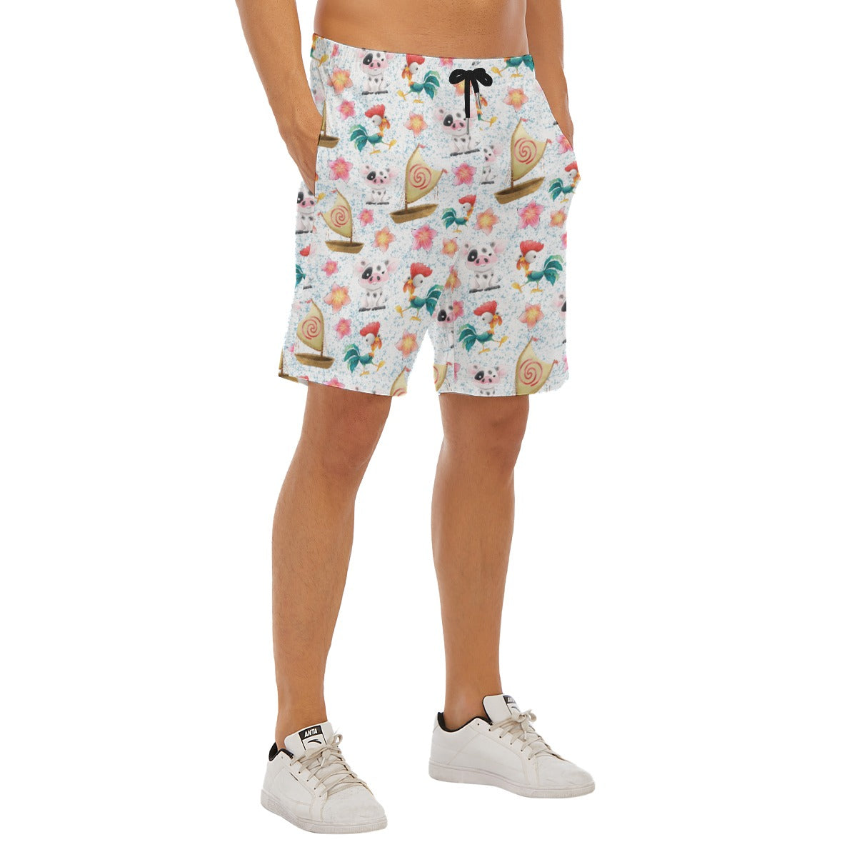 Island Pig & Rooster Duo - Men’s Pocket Beach Shorts