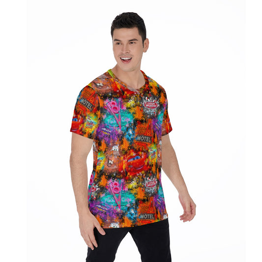 Watercolor Racing Adventure - Men's Short Sleeve T-Shirt