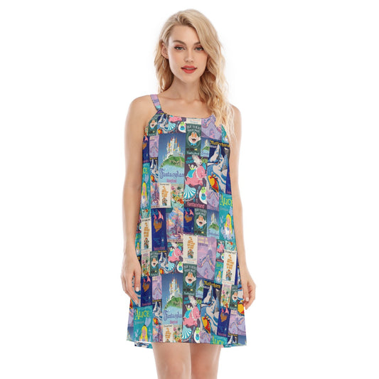 Vintage Fantasy Ride Posters - Women’s Adjustable Sundress