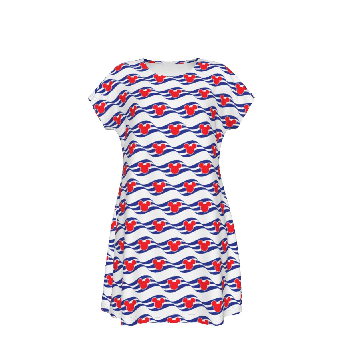 Nautical Cruise Logo Print - Women's T-Shirt Dress