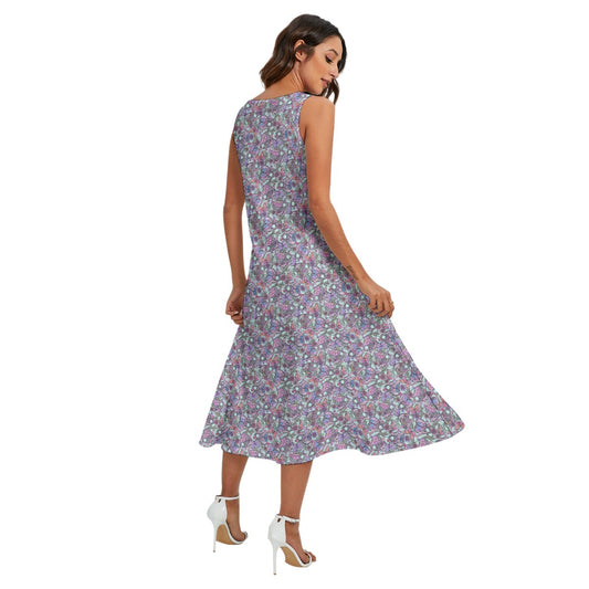 Butterfly Planchettes - Women’s Diagonal Pocket Midi Dress