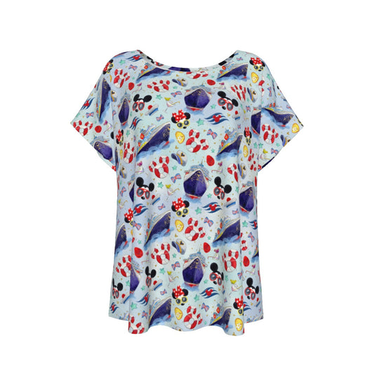DCL Cruise Style Adventure - Women’s Relaxed Fit Scoop Tee