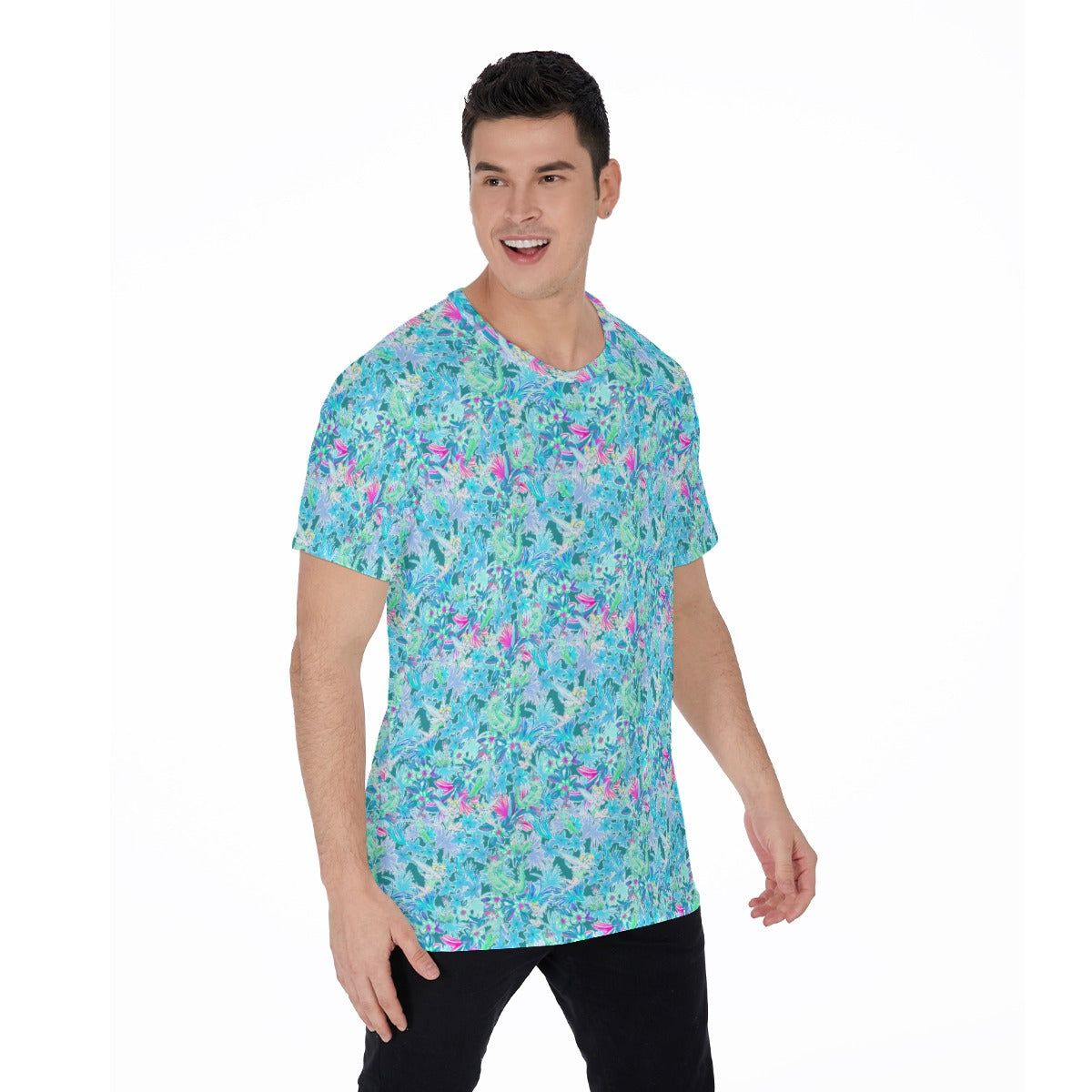Bright Floral Flight - Neverland Adventure - Men's Short Sleeve T-Shirt