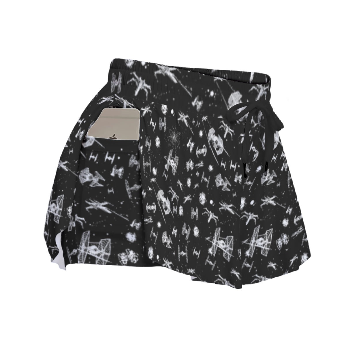 Epic Space Battle Ships - Women's Flowy Pocket Shorts