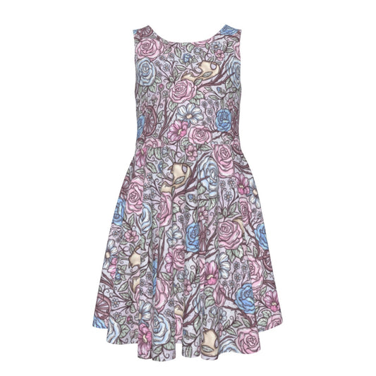 Fairytale Florals - Sleeping Beauty Inspired - Kid's Sleeveless Skater Dress