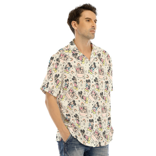 Retro Camera Mouse - Men's Hawaiian Button Up Shirt