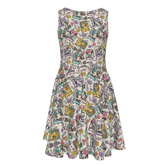 Garden Helpers Seed Packetskets - Kid's Sleeveless Skater Dress