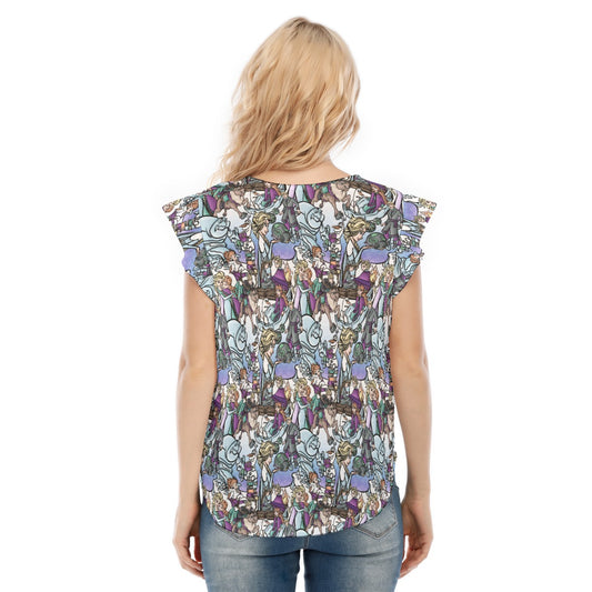 Enchanted Winter Journey - Women’s Flutter Sleeve Top