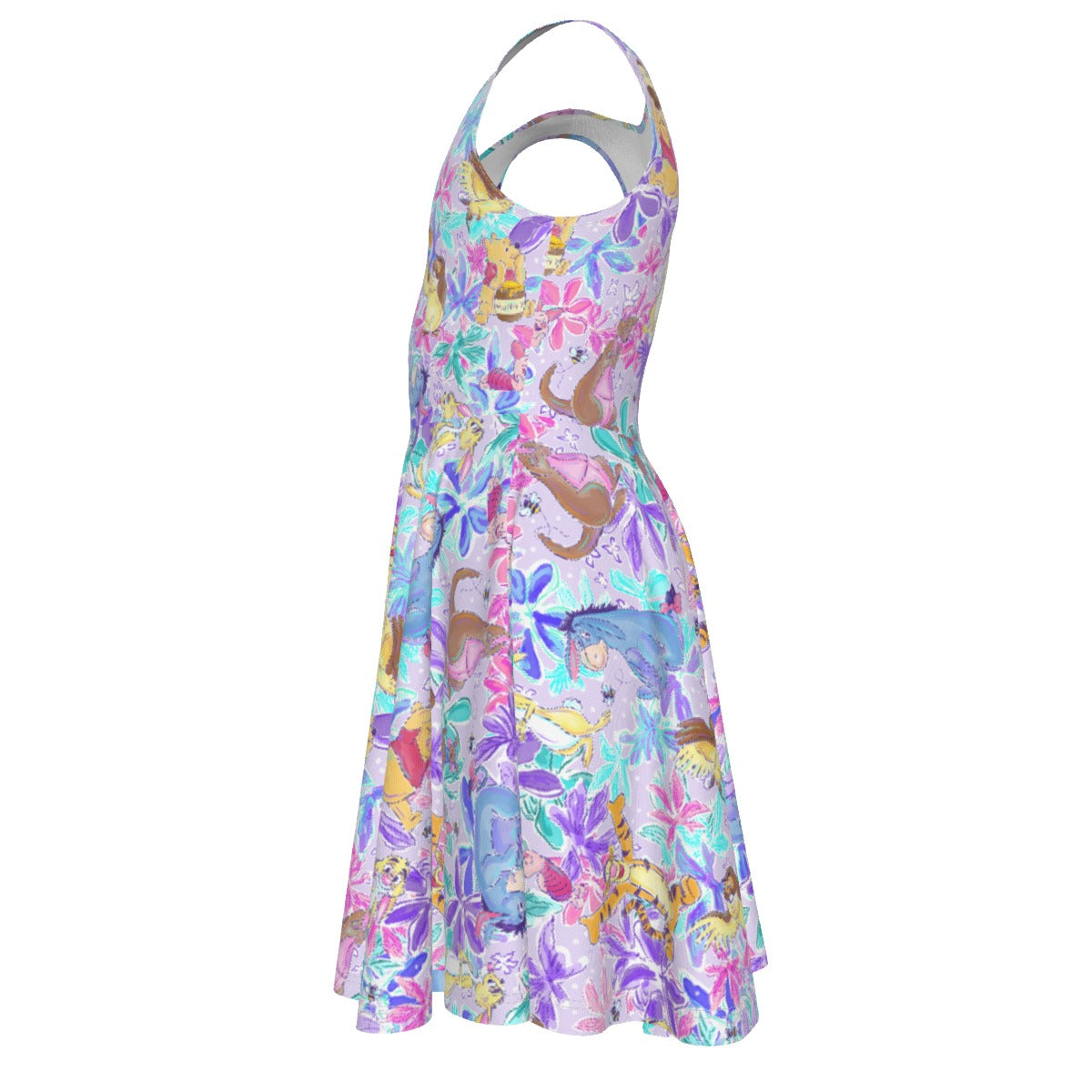 Storybook Friends in Bloom - Kid's Sleeveless Skater Dress