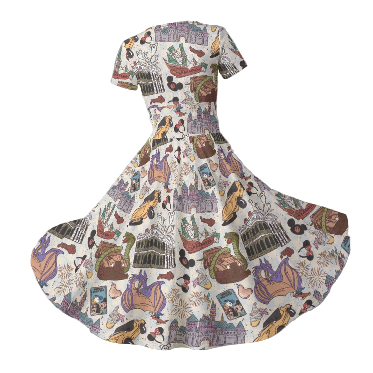 West Coast DLR - Women's V-Neck Ruched Midi Dress