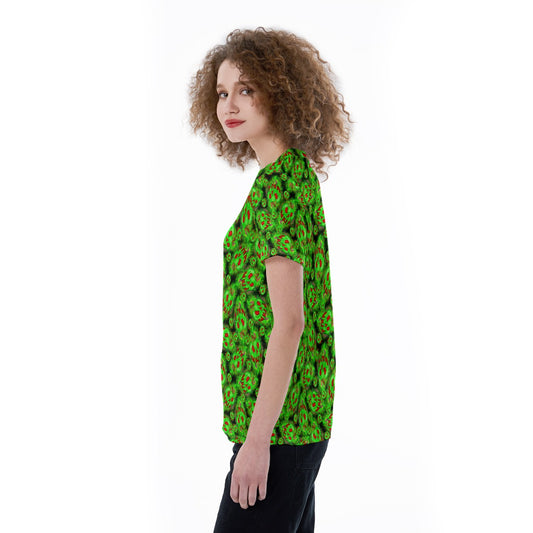 Just One Bite - Women's Short Sleeve V-Neck T-Shirt
