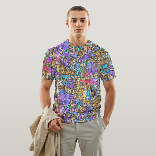 Golden Hair Storybook Scenes - Men's Short Sleeve T-Shirt