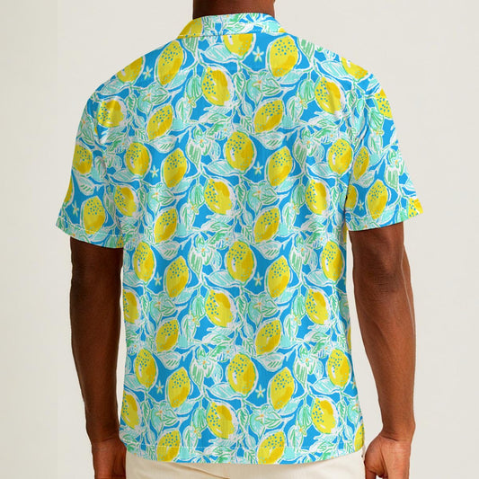 Lemon Drop Daydream - Men’s Cotton-Rich Button Up Shirt