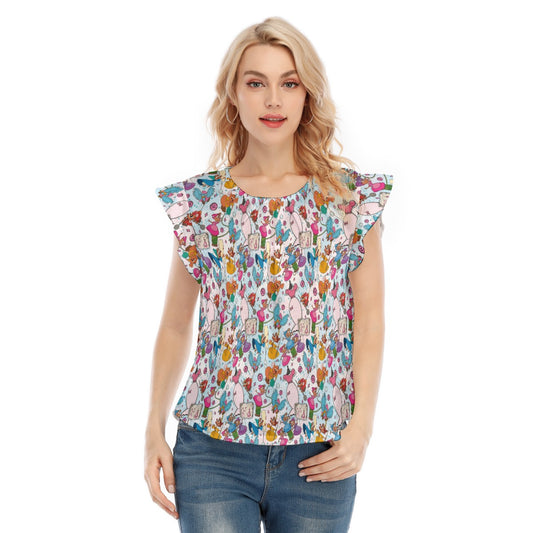 Tiny Tailors & Sewing Friends - Women’s Flutter Sleeve Top