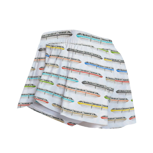 Monorail Rainbow Express - Women's Flowy Pocket Shorts